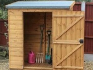 10' x 4' Traditional Shiplap Pent Wooden Garden Tool Storage Shed (3.05m x 1.22m)
