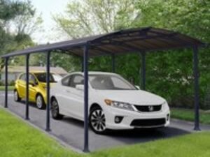 12' x 28' Palram Canopia Arcadia 8500 Grey Metal Carport (3.59m x 8.58m)