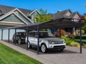 12' x 35' Palram Canopia Arcadia 10600 Grey Metal Carport (3.59m x 10.72m)