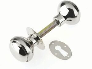 Yale P405-CH Rim Door Knob - Chrome 1 Pair