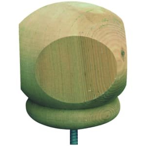 Wickes Squared Deck Post Ball – Green 77 x 77 x 93mm