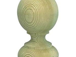 Wickes Deck Post Ball - Green 77 x 77 x 128mm