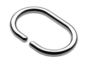 Croydex C-Shaped Shower Curtain Rings - Chrome