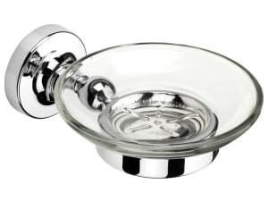 Croydex Worcester Flexi-Fix™ Bathroom Soap Dish & Holder - Chrome