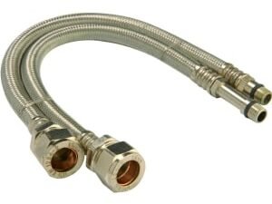 Primaflow Flexible Monobloc Tap Connector - 15 X 10 X 300mm Pack Of 2