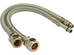 Primaflow Flexible Monobloc Tap Connector - 15 X 12 X 300mm Pack Of 2