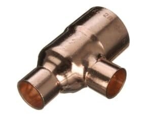 Primaflow Copper End Feed Reducing Tee - 22 X 15 X 22mm