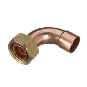 Primaflow Copper End Feed Bent Tap Connector – 15mm x 1/2in Pack Of 2