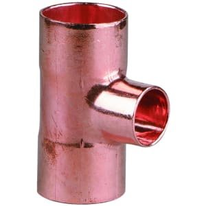 Primaflow Copper End Feed Reducing Tee – 22 X 22 X 15mm