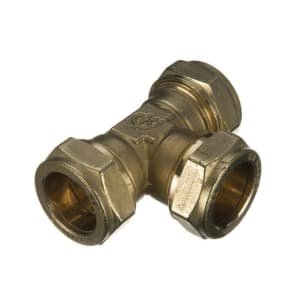 Primaflow Brass Compression Equal Tee – 15mm