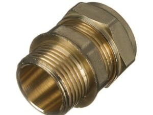 Primaflow Brass Compression Male Iron Coupler - 22mm x 3/4in