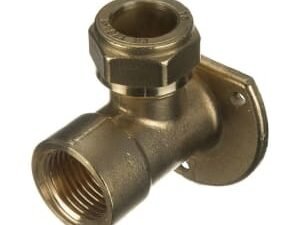 Primaflow Brass Compression Wall Plate Elbow - 15mm X 1/2in