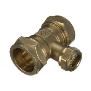 Primaflow Brass Compression Reducing Tee – 22 X 22 X 15mm