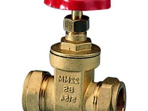 Primaflow Brass Fullway Compression Gate Valve - 22mm