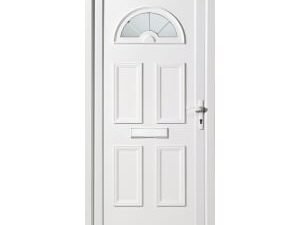 Euramax Carolina Left Hand Hung Pre-hung uPVC White Front Door Set - 2085 x 920mm