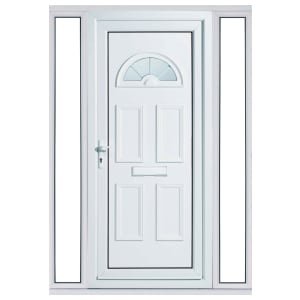 Euramax Carolina 2 Sidelight Right Hand Hung uPVC White Door Set – 2085 x 1520mm