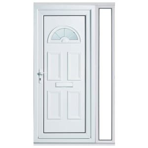 Euramax Carolina 1 Sidelight Right Hand Hung uPVC White Door Set – 2085 x 1220mm