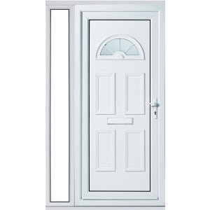 Euramax Carolina 1 Sidelight Left Hand Hung uPVC White Door Set – 2085 x 1220mm