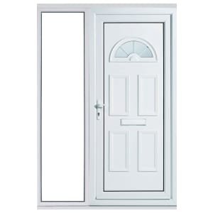Euramax Carolina 1 Sidelight Right Hand Hung uPVC White Door Set – 2085 x 1520mm