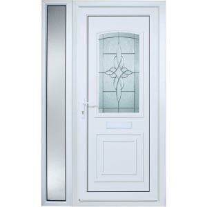 Euramax Medway 1 Sidelight Right Hand Hung Pre-hung uPVC White Door – 2085 x 1220mm