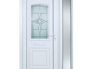 Euramax Medway 1 Sidelight Left Hand Hung Pre-hung uPVC White Door - 2085 x 1220mm