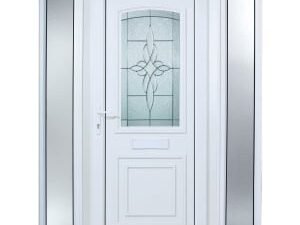 Euramax Medway 2 Sidelight Right Hand Hung Pre-hung uPVC White Door - 2085 x 1520mm