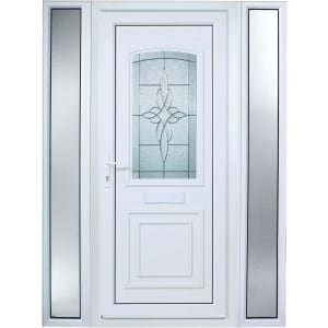Euramax Medway 2 Sidelight Right Hand Hung Pre-hung uPVC White Door – 2085 x 1520mm