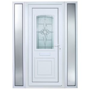 Euramax Medway 2 Sidelight Left Hand Hung Pre-hung uPVC White Door – 2085 x 1520mm