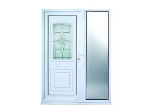 Euramax Medway 1 Sidelight  Left Hand Hung uPVC White Door - 2085 x 1520mm