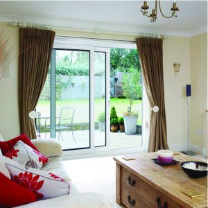 Euramax Washington uPVC White Wide Sliding Patio Door Set – 5ft
