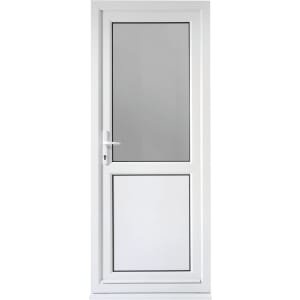 Euramax Tamar Right Hung Pre-hung uPVC White Door – 2085 x 840mm