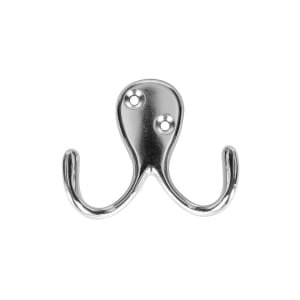 Wickes Two Pronged Coat Hook – Chrome