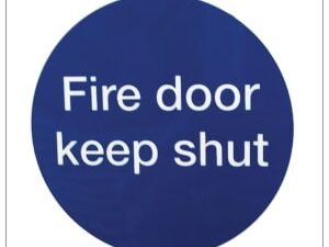 4FireDoors Fire Door Keep Shut Safety Sign - 70 x 70mm - Pack of 2