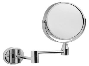 Croydex Small Round Magnifying Bathroom Mirror - Silver