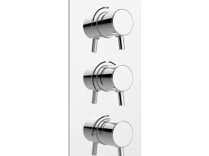 Bristan Prism Recessed Thermostatic Dual Control Shower Valve with 2 Integral Stopcocks - Chrome