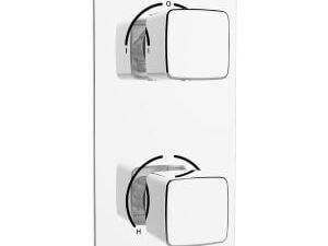 Bristan Cobalt Recessed Thermostatic Dual Control Shower Valve with Integral Diverter - Chrome