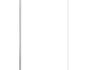 Nexa By Merlyn 8mm Chrome Frameless Wet Room Shower Screen with 1m Bracing Bar - 2015 x 700mm