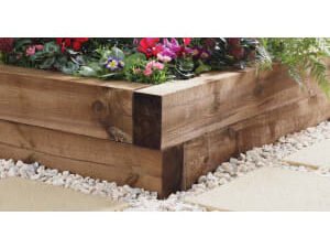 Brown Treated High Quality Sleepers - 100 x 150mm x 1.2m