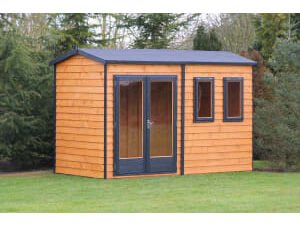 Shire 12 x 12ft Double Glazed Timber Apex Garden Office