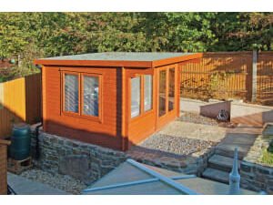 Shire Danbury 12 x 8ft Double Door Garden Home Office Cabin