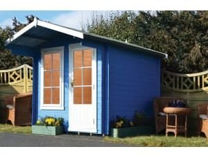 Shire Crinan 10 x 10ft Garden Log Cabin including Overhang
