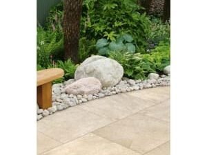Marshalls Symphony Smooth Buff 595 x 595 x 20mm Porcelain Paving Slab - Pack of 64