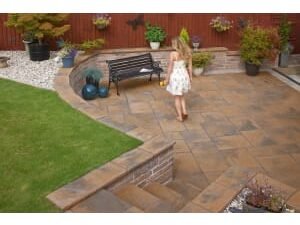 Marshalls Heritage Riven Calder Brown Paving Slab 450 x 450 x 38 mm - 8.91m2 pack