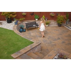 Marshalls Heritage Riven Calder Brown Paving Slab 450 x 450 x 38 mm – 8.91m2 pack