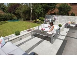 Marshalls Granite Eclipse Textured Light Paving Slab 297 x 600 x 25 mm - 17.82m2 pack