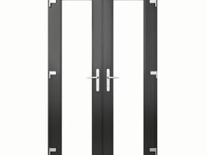 Euramax uPVC Anthracite 4ft Grey Double Glazed French Door - 1190 x 2090mm