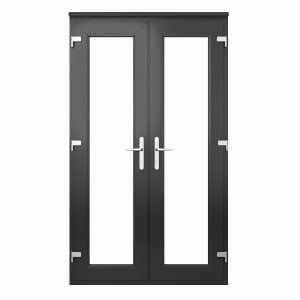Euramax uPVC Anthracite Grey 5ft Double Glazed French Door – 1490 x 2090mm
