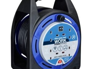 Masterplug 10A 4 Socket Blue Thermal Cut-Out Case Reel - 15m