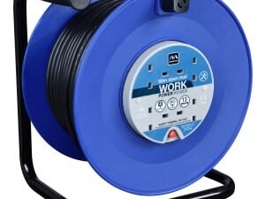 Masterplug 13A 4 Socket Blue Thermal Cut-Out Open Cable Reel - 50m