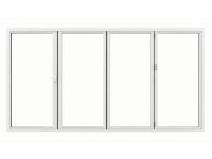 JCI Aluminium Right Opening White Bi-Fold Door - 3590mm